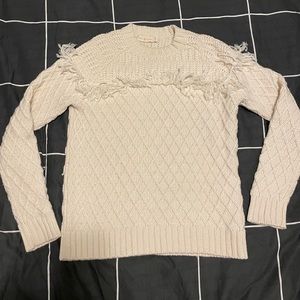 Tory Burch wool fringe sweater